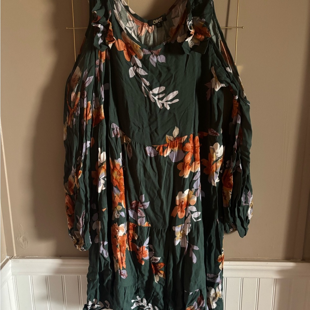 ODDY Green Floral Dress